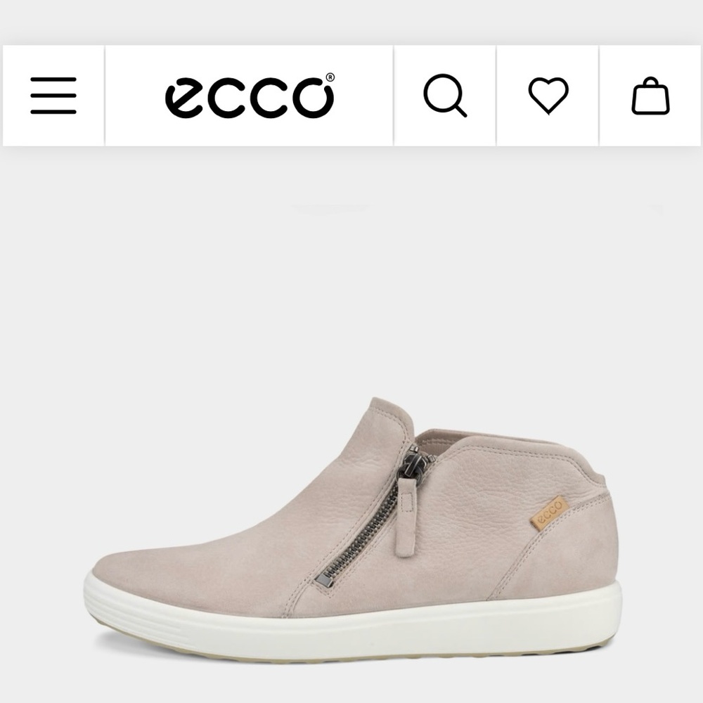 Ecco Soft 7 Ankle Booties in Light Gray EU 40